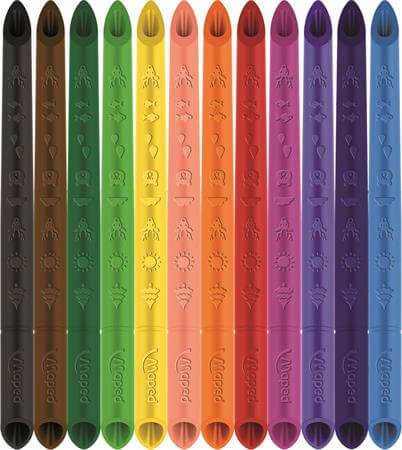 Színes ceruza készlet, háromszögletű, MAPED "Color`Peps INFINITY", 12 különböző szín