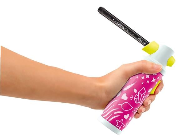 Kreatív festékszóró készlet, csillámos, MAPED CREATIV "Airbrush Maker Glitter"