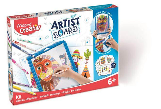 Kreatív készségfejlesztő tábla, átlátszó, törölhető, MAPED CREATIV