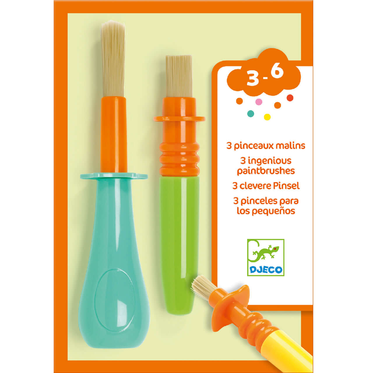 Marok ecset készlet - 3 féle ügyes ecset gyerekeknek