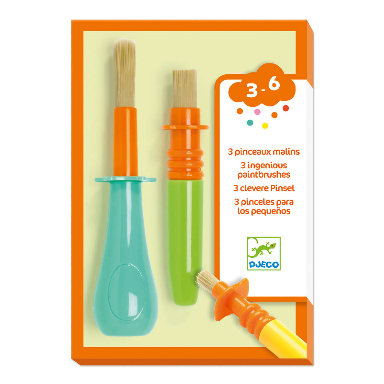 Marok ecset készlet - 3 féle ügyes ecset gyerekeknek