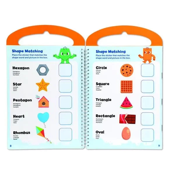 Smart Stickers Numbers, Shapes, Colours - újragasztható matricás foglalkoztató