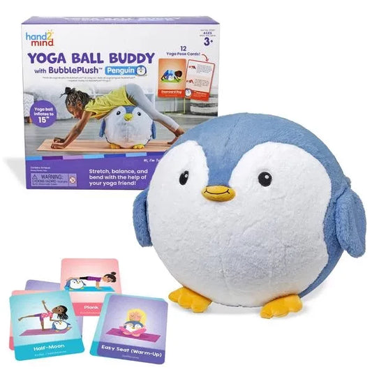 Yoga Ball Buddy with BubblePlush Penguin