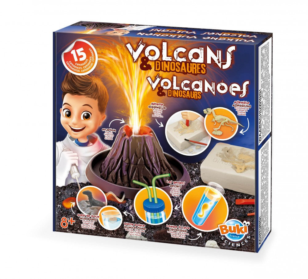 Kísérletező készlet Vulkánok és dinók