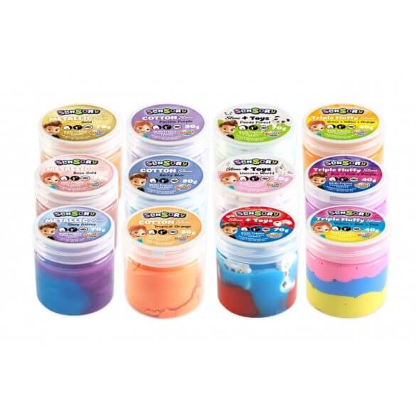 Szenzoros slime tégelyben