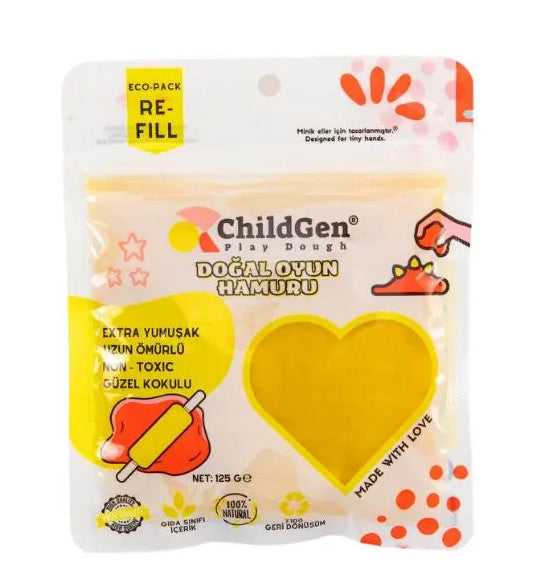 ChildGen 100% természetes gyurma visszazárható tasakban 125 gr (választható szín)