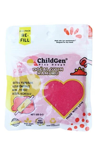ChildGen 100% természetes gyurma visszazárható tasakban 125 gr (választható szín)