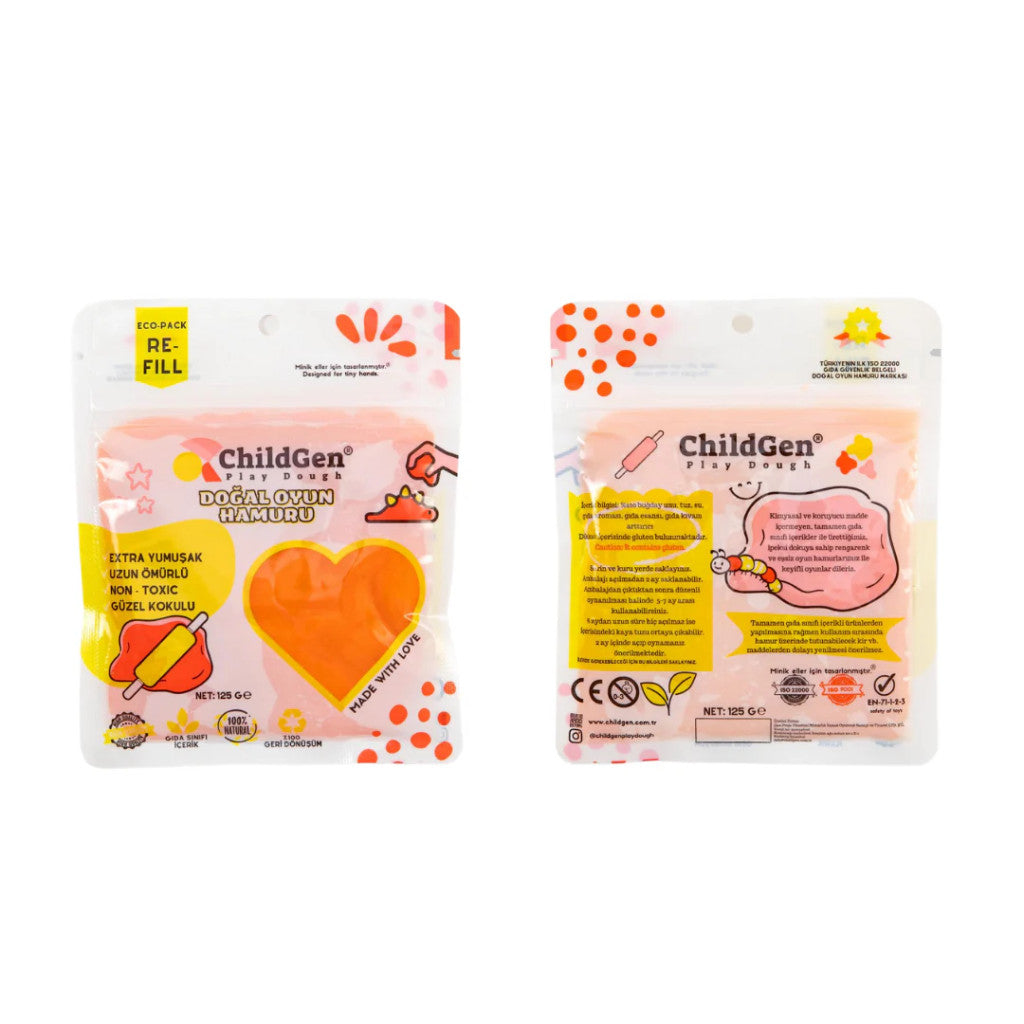 ChildGen 100% természetes gyurma visszazárható tasakban 125 gr (választható szín)