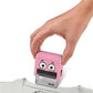 Bélyegző textilhez, kirakós COLOP "Marky", pink ház, fekete párnával