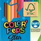 Színes ceruza készlet, háromszögletű, MAPED "Color`Peps Star", 12 különböző szín