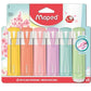 Szövegkiemelő készlet, 1-5 mm, MAPED "Fluo Peps Quality", 6 különböző pasztell szín