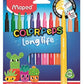 Filctoll készlet, 3,7 mm, kimosható, MAPED „Color`Peps Long Life 2”, 12 különböző szín