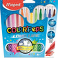 Filctoll készlet, 1-3,6 mm, kimosható, MAPED "Color`Peps Long Life", 12 különböző szín