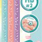 Grafitceruza radírral, HB, háromszögletű, MAPED "Black`Peps Pastel", vegyes pasztell szín