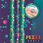 Grafitceruza radírral, HB, háromszögletű, MAPED "Pixel Party", 6 darab