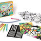 Fújós filctoll készlet, "Blow pen Art", csíkozás