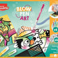 Fújós filctoll készlet, "Blow pen Art", csíkozás