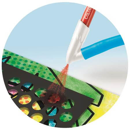 Fújós filctoll készlet, "Blow pen Art", csíkozás