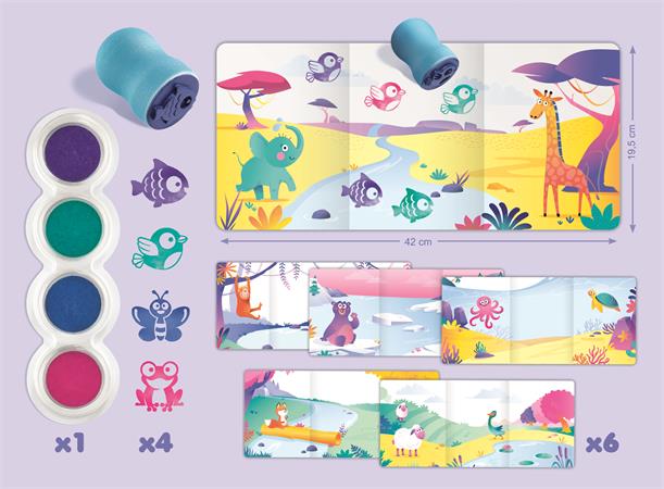 Nyomdázó készlet, állatok, MAPED CREATIV "Early Age My First Stamps Kit"