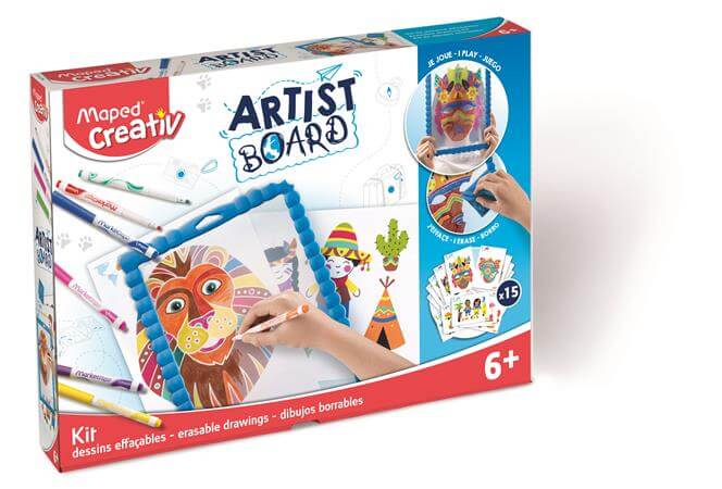 Kreatív készségfejlesztő tábla, átlátszó, törölhető, MAPED CREATIV