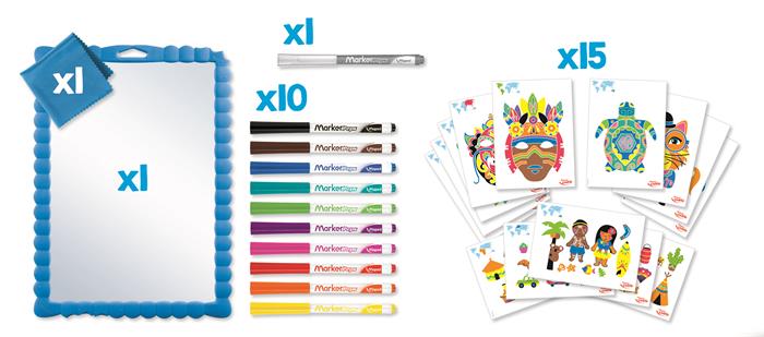 Kreatív készségfejlesztő tábla, átlátszó, törölhető, MAPED CREATIV