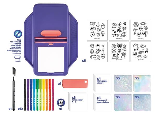 Tetoválás- és matricakészítő készlet 2 az 1-ben, MAPED CREATIV "Tattoos & Stickers"