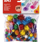 Pom-pom, csillogó, APLI "Creative", vegyes színek