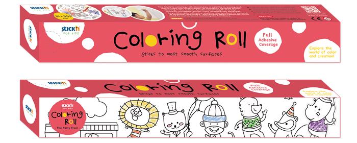 Színező tekercs, öntapadó, 31x355 cm, STICK N