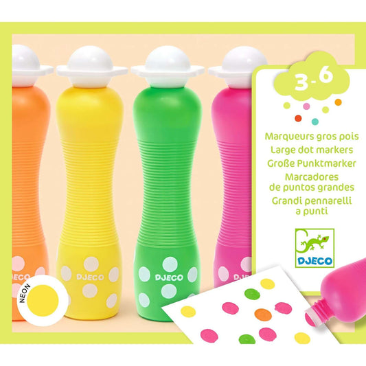 Marok filc készlet 4 fluoreszkáló színben - Pontozó színezés