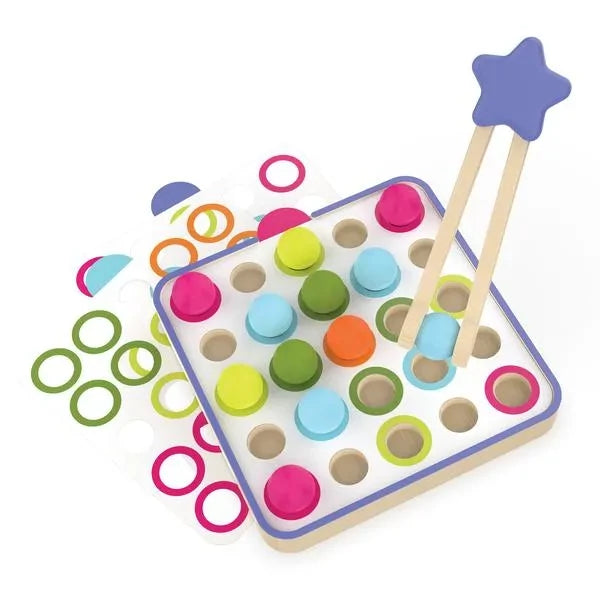 Pattern & Sequencing Wooden Board - Sokoldalú fejlesztő tábla (fából)